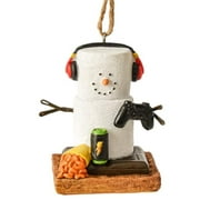 Ganz Smores Gamer Snowman Resin Holiday Christmas Ornament, 2.75"