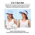 thumbnail image 2 of VISALY Wide Brim Open Top Ponytail Sun Visor Cap Quick Dry Lightweight Uv Protection Adjustable Back Empty Crown Hat Breathable Sport Sun Hat for Golf Running Fishing Beach Outdoor Blue One Size, 2 of 6