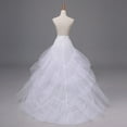 thumbnail image 5 of 3-layer Yarn 2-hoops Bride Wedding Dress Long Trailing Skirt Petticoat Elastic f, 5 of 9