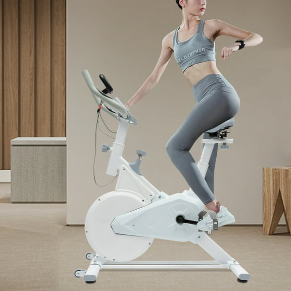 Home Exercise Bike with Adjustable Resistance, Digital Display, and Phone Holder for Enhanced Workout Experience and Tracking