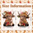 thumbnail image 3 of Figuras Karenhi de resina para Navidad, 2 unidades, con forma de vaca de las tierras altas, 10 cm, 3 of 6