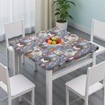 thumbnail image 3 of Cute Hedgehogs and Forest Animals Pattern Square Fitted Tablecloth with Elastic Edge,Square Table Cover,Washable Elastic Table Cover for Home Kitchen Party Decor 34"x34", 3 of 6