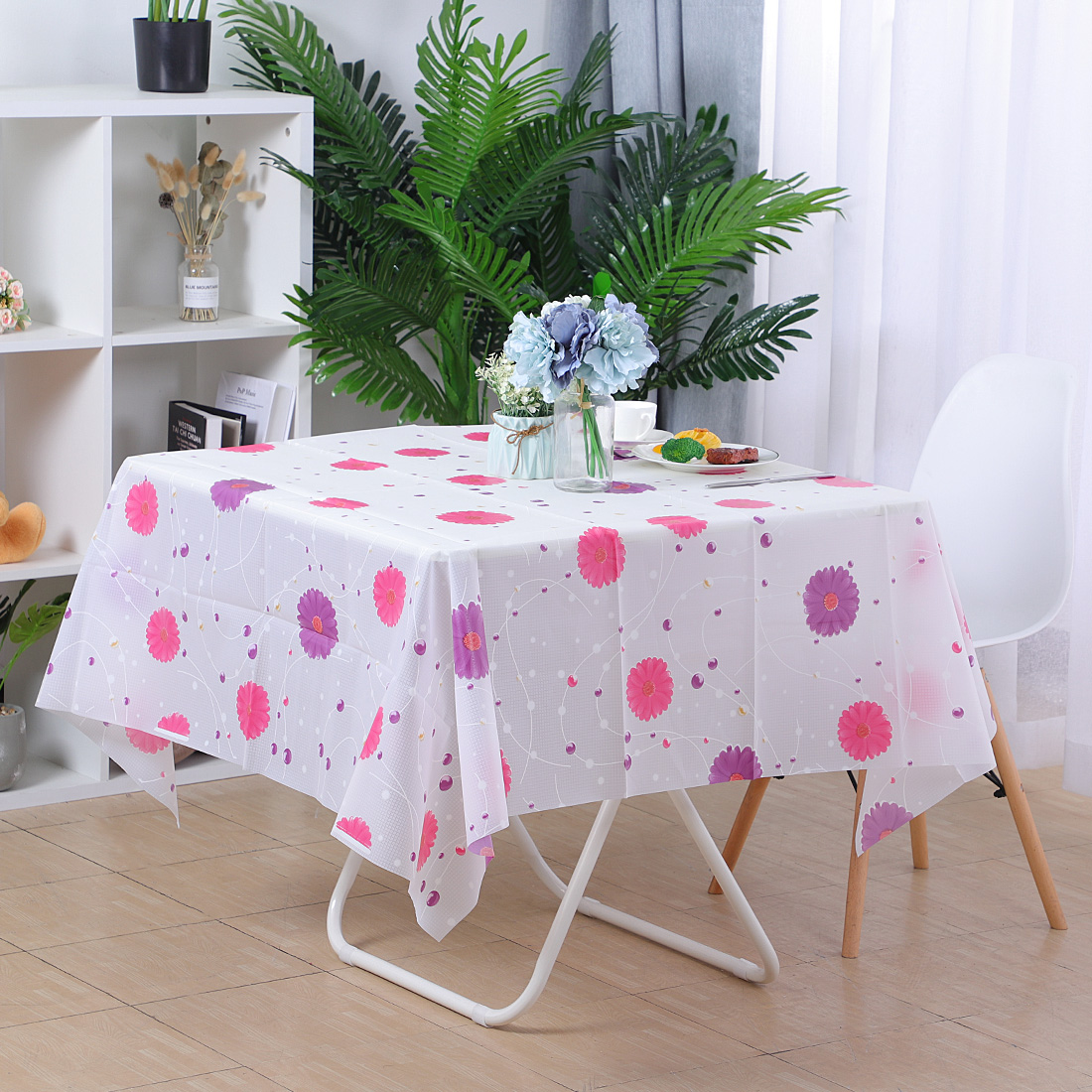 Square Tablecloths Vinyl Print Pattern Table Cover Tabletop Wedding