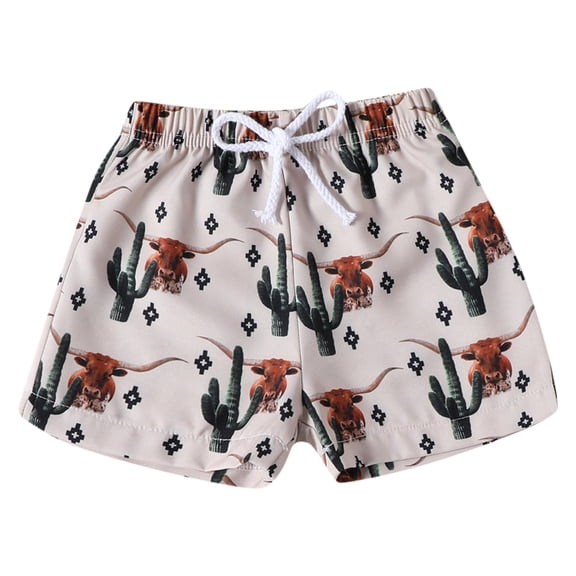Gubotare Baby Swim Trunks Teen Boys Swim Trunks Quick Dry Swimwear UPF 50 Beach Board Shorts Size 18-24 Months (Khaki,18-24 Months)