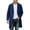 Navy, variant on Nmnitkp Men's Solid Color Notched Lapel Single‑Breasted Mid‑Long Wool Blend Overcoat Long Sleeve Pocket Trench Coat for Fall Winter Business Casual Daily Street Outfits Dark Gray,S