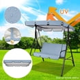 thumbnail image 4 of Housse de Remplacement pour Balancelle Extérieure - Housse Supérieure 3 Places Imperméable et Coupe-Vent pour Chaises de Patio - Protection UV Résistante aux Déchirures 65"X45"X6" pour Jardin, Porche, 4 of 9