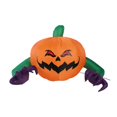 thumbnail image 1 of Halloween Citrouille à Main Violette Effrayante Gonflable Ornement Matériau Polyester Cadre en Métal Yeux Rouges Lumineux Gonflage Facile Durable pour Bureau Étagère Fête Extérieure Décoration de Maison, 1 of 8