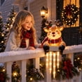 thumbnail image 5 of Christmas Porch Railing Lights, Warm White Led Reindeer Christmas Porch Railing Light For Holiday Party Decor, 5 of 5
