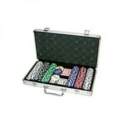 Da Vinci Premium 300 11.5 gram Striped Poker Chip Set w/3 Dealer Buttons, 2 Decks of Cards, & Case
