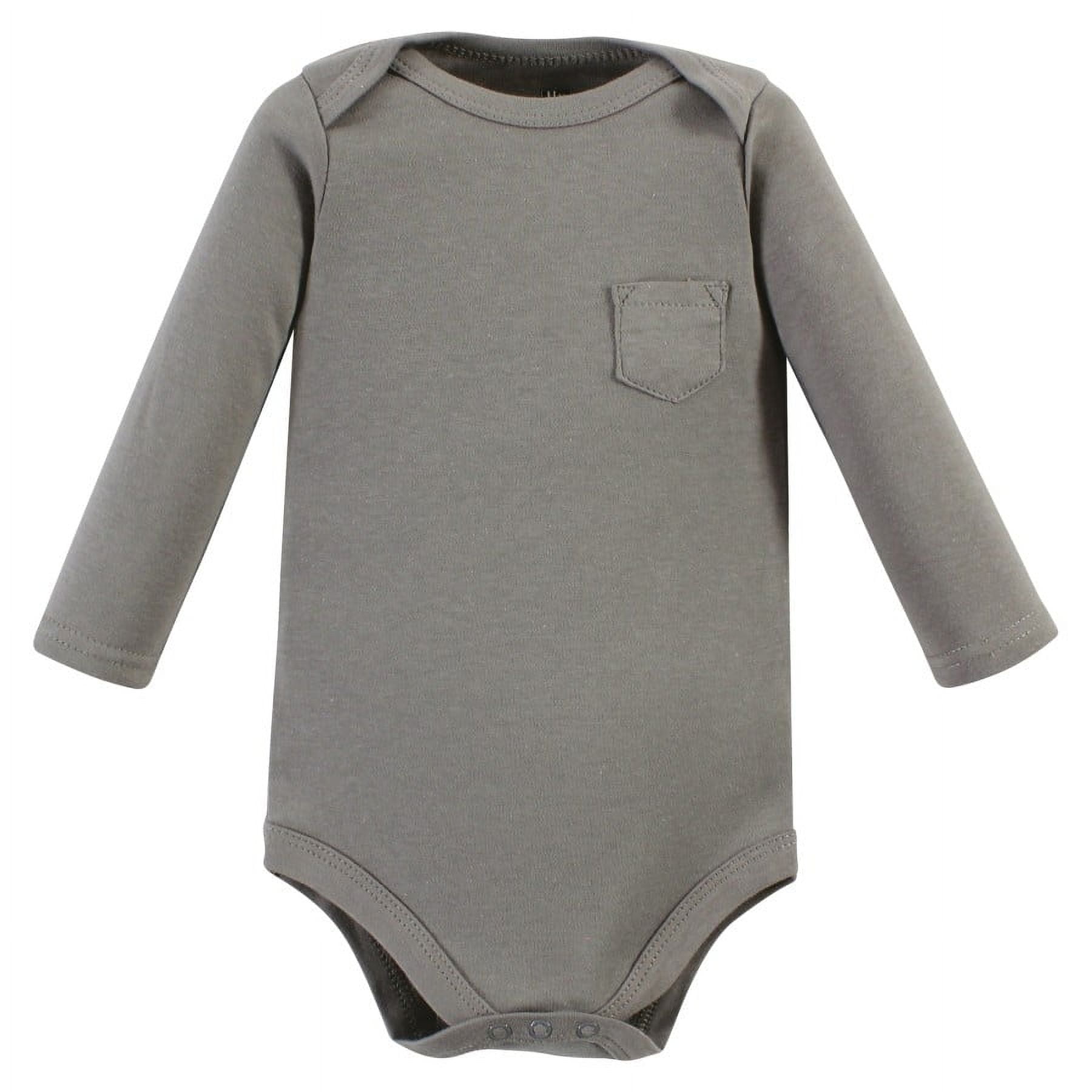 Hudson Baby Cotton Long-Sleeve Bodysuits, Snuggle Bear 5 Pack, Preemie