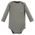 thumbnail image 5 of Hudson Baby Cotton Long-Sleeve Bodysuits, Snuggle Bear 5 Pack, Newborn, 5 of 7