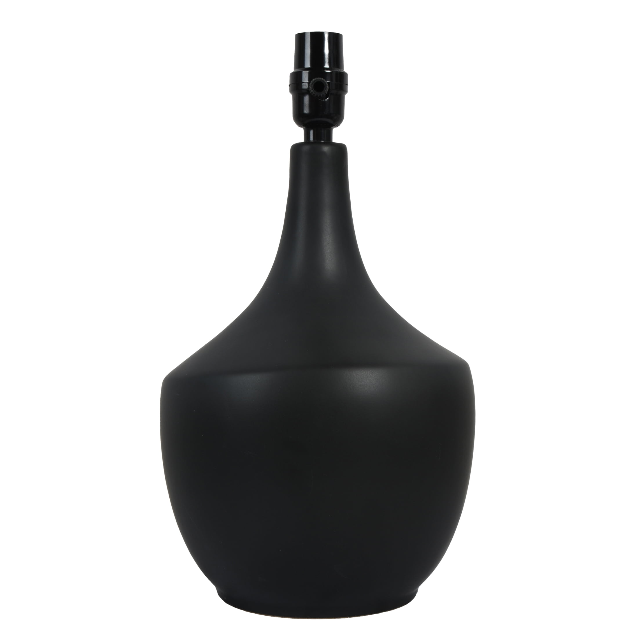 Mainstays 22" Black Ceramic Table Lamp with Oatmeal Linen Shade