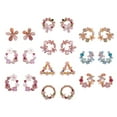 thumbnail image 3 of Women Earrings Fashion Elegant Floral Rhinestone Stud Earrings Pierced Earrings, 3 of 8