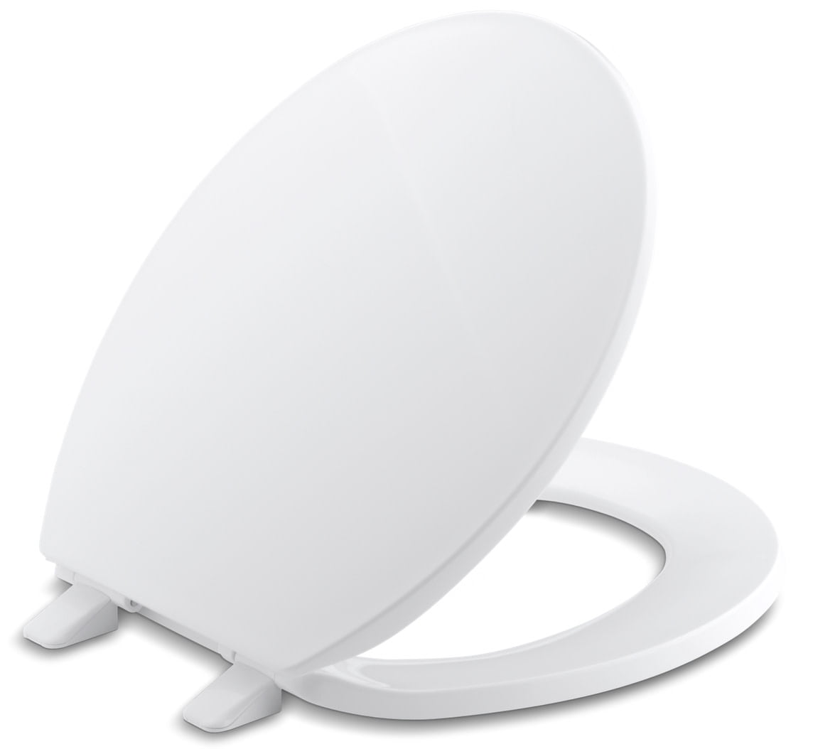 Kohler  K-4775-0 Brevia with Quick-Release Hinges Round-front Toilet Seat in White 