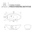thumbnail image 5 of Anzzi FT-AZ508 Ala 74-3/8" Stone Composite Free Standing Soaking Tub - White, 5 of 5