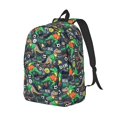 thumbnail image 2 of Daiia Dinosaur Plays Soccer Vintage Canvas Backpack for Men and Women ,Hiking Backpack,Travel Laptop Bag for School,Large Capacity Backpack, 2 of 8