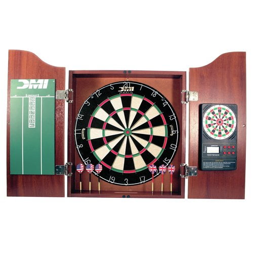DMI Sports Bristle DartBoard with Solid Wood Cabinet by DMI Sports