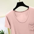 thumbnail image 5 of Htigea Womens Crewneck T Shirts Summer Short Sleeve Tops Soft Comfortable Casual Basic Tees Pink L, 5 of 6