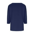 thumbnail image 4 of LiMoi Summer Tops for Teens Girls Womens 3/4 Sleeve Tops for Summer Plus Size Blouses for Women Summer Solid Color Tops Get it Fast, 4 of 6