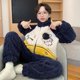 thumbnail image 1 of Pijamas gruesos de franela con forro polar para niños, Interior de forro polar grueso de terciopelo Coral para invierno, estilo con cremallera para uso doméstico, 1 of 5