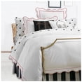 thumbnail image 2 of Eiderdown Decor400TC Cotton Scallop Embroidery & Border Sateen Solid Duvet Cover set Full/Queen 88"x88" 1 Duvet cover and 20"×30" 2 Pillow sham, Burgundy Scallop and Border, 2 of 5