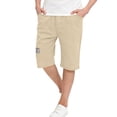 thumbnail image 2 of FSYBOA Boys Cargo Shorts, School Knee Length Casual Elastic Waist Kids Summer Shorts Khaki Size 14-16T, 2 of 8