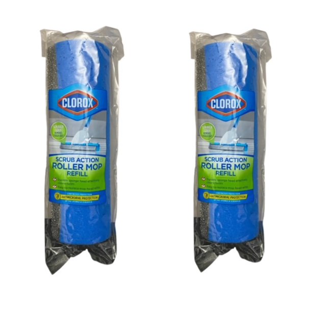 Clorox Scrub Action Roller Mop Refill Pack of 2 Refills