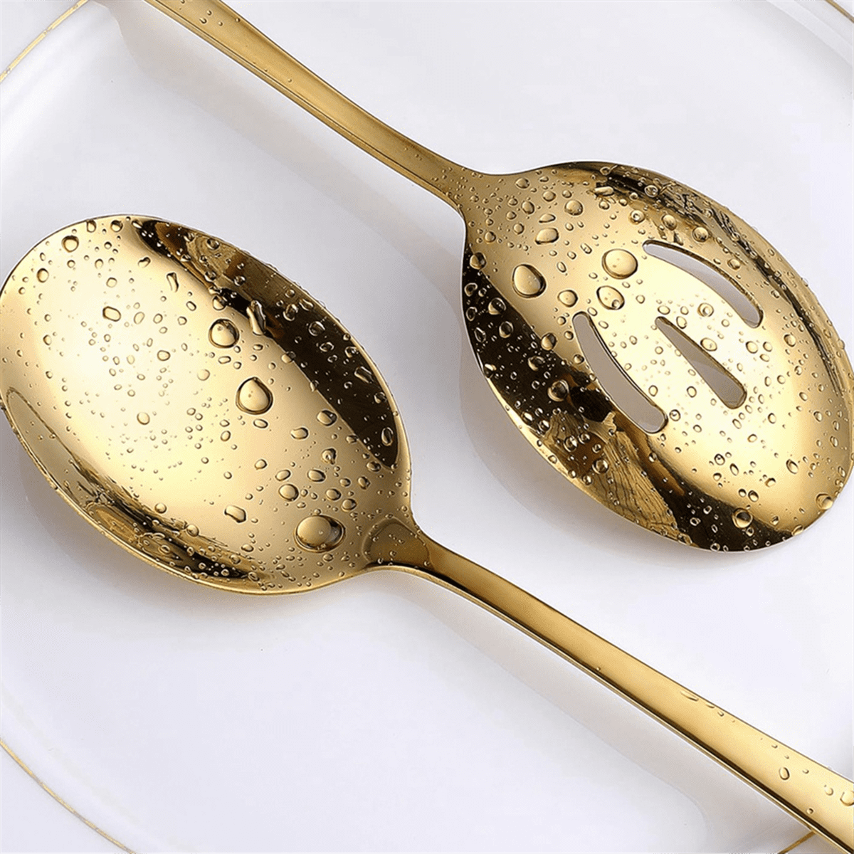 6-Piece Stainless Steel Buffet Serving Spoon, Large Serving Spoon, Multipurpose