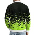 thumbnail image 6 of JULMCOMO Halloween Waffle Polo Shirts for Men All Over Bat Print Long Sleeve Collared Loose Fit Casual Golf Shirts Holiday Party Tops Green L, 6 of 6