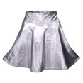 thumbnail image 4 of Mrat Womens Skirts Long Women's Shiny Flared Pleated Mini Skater Skirt Stage Pleated Skirt Tiered Skirt S-27 Silver-A XXL, 4 of 6