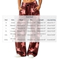 thumbnail image 3 of Zylanna Women's Wide Leg Sweatpants with Pockets, Star Print Loose Fit Drawstring Elastic Waist High Rise Baggy Casual Trousers for Street Loungewear Brown, 3 of 9