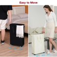 thumbnail image 4 of Cesto de ropa efluky Slim con ruedas, 48 litros (12,7 galones), color beige, 4 of 6