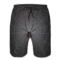 thumbnail image 3 of Pofeuu Black Spider On Web Prin Men's Swim Trunks Quick Dry Bathing Suit Swimming Board Shorts Mesh Lining Beach Swimwear-Small, 3 of 6