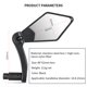 thumbnail image 4 of Para Bicicleta, Espejo Ajustable De Acero Inoxidable, Espejo Retrovisor Plegable Para Bicicleta De Montaña Eigraketly OD007294-00, 4 of 7
