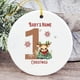 thumbnail image 5 of Adorno navideño personalizado para bebé, adorno para fotografía de la primera Navidad del bebé, regalo de recuerdo personalizado, adorno de cerámica para bebé, 5 of 5