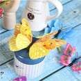 thumbnail image 2 of CNNIK Butterfly Decorations, 3D Butterfly Wall Decor, Realistic Plastic Butterfly Wall Stickers, Yellow 12 Pcs, Creative Wall Decoration for Living Room Bedroom Refrigerator Decals, 2 of 6