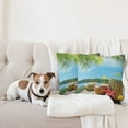 thumbnail image 4 of Ambesonne Beach Throw Pillow Cover 2 Pack, Coconut Pineapple Summer, 16", Blue Green Brown, 4 of 7