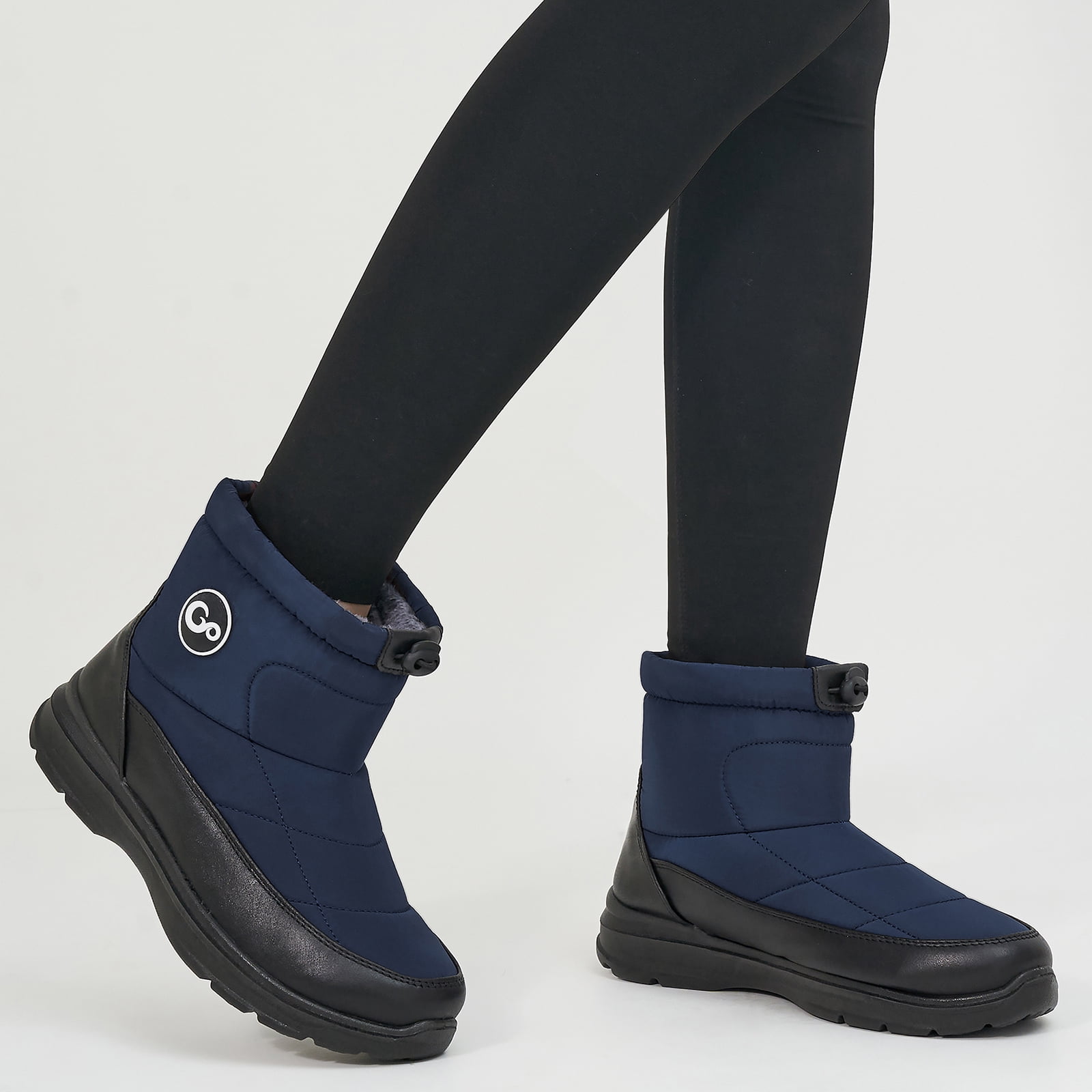 Fur Boots For Women HARENCE Women's Winter Boots Waterproof Fur