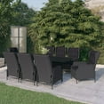 thumbnail image 1 of vidaXL 9 Piece Garden Dining Set Dark Grey, 1 of 4