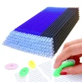 thumbnail image 2 of 101Pcs/Set Erasable Pen Refill 0.5mm Black Blue Ink Washable Handle Book for School Office Writing Tools Wholesale Stationery 101pcs blue ink Set, 2 of 6
