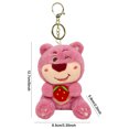 thumbnail image 4 of Figura Muñeca Dibujos Animados Peluche Oso Fresa Llavero Femenino Juguete Agarrador (A) Rosa, 4 of 9