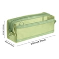 thumbnail image 3 of 8.3x3.1x2.0in Nylon Mesh Clear Zipper Bag, Lightweight Portable Storage Pouch for Student Erasers Pens Small Stationery Daily Classification,C, 3 of 8