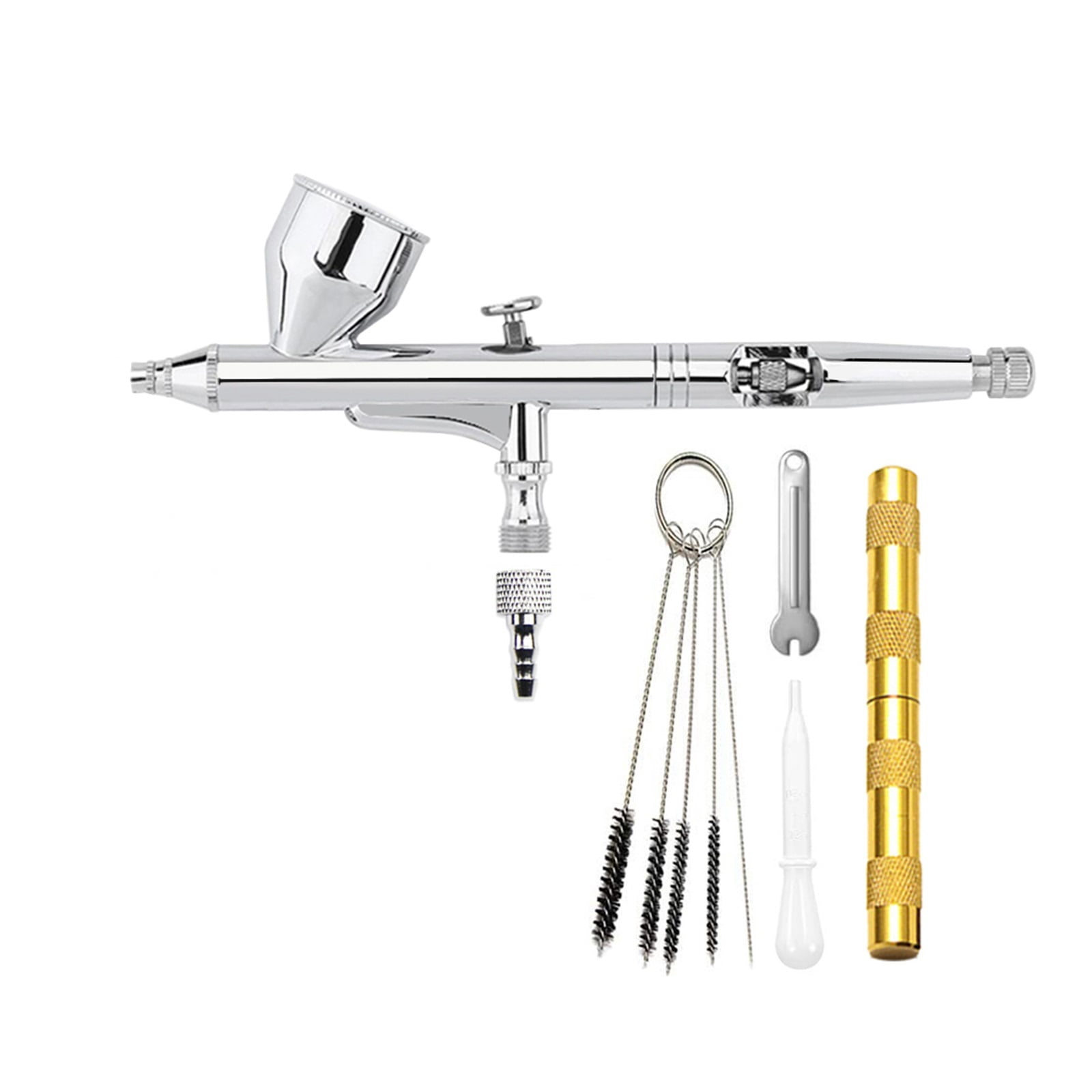 Dual Action Airbrush Pen Kit Gun Makeup 0.3MM Nozzle Air Valve Brush G 1/8 Nail Art Design With Accessories ,Easy to Operate
