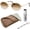 Polished Arista Gold Frame | Clear Gradient Brown Lens, variant on RB3547 OVAL METAL Oval Shaped Non-Polarized Sunglasses for Men & Women - Includes Official RAYBAN Eyewear Kit - Ideal Formal & Casual Wear Sunglasses - Dark Grey Lens