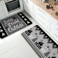 thumbnail image 2 of Grey Winter Baby It''s Cold Outside Kitchen Rugs Set of 2, Gray Knitted Abstract Snowman House Kitchen Mats Decor, Christmas Farmhouse Floor Door Mat Home Decorations - 17x30 and 17x47 Inch, 2 of 6