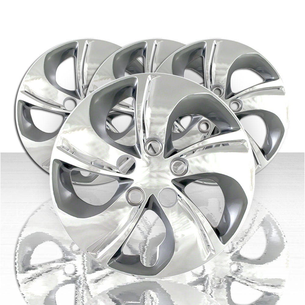 Set of 4 15" 5 Twisted Spoke Wheel Covers for 20132015 Honda Civic Chrome