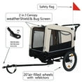 thumbnail image 4 of Pet Strollers 2-in-1 Bike Trailer & Push Cart for Pets - Detachable Bike Hitch & Push Handle Included - All-Terrain Wheels, Quick Release Wheel, Non-Slip Floor, Internal Leash, Holds Up to 88 lbs, B, 4 of 20
