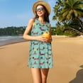 thumbnail image 3 of Lukts Teckel Chiot pour Femmes Robe Sans Manches, Robe d'Été à Col Rond avec Poches, Adaptée à la Vie Quotidienne, Plage, Fête, 3 of 7