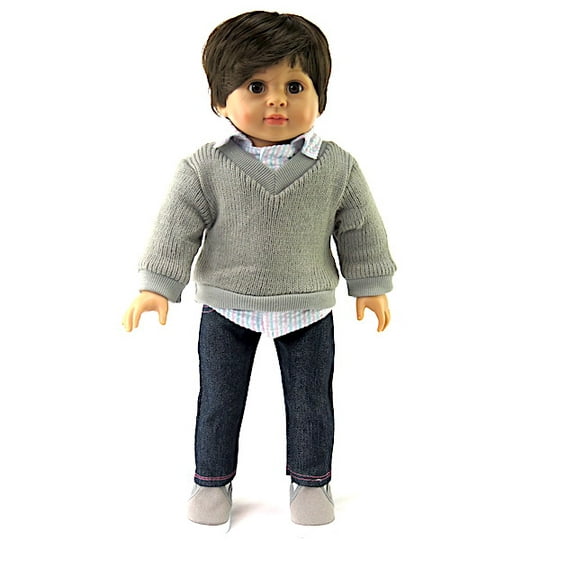 Sweater and Jeans 3pc Set For 18 Inch Dolls | American Fashion World