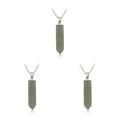 thumbnail image 2 of Colgantes de cristal Qarigey Hexágono Columna Aventurina Verde, 2 of 6